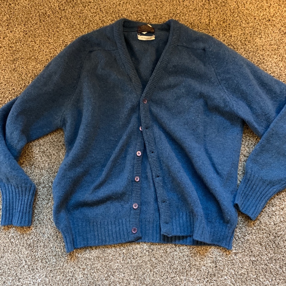 Blue Pendleton Cardigan